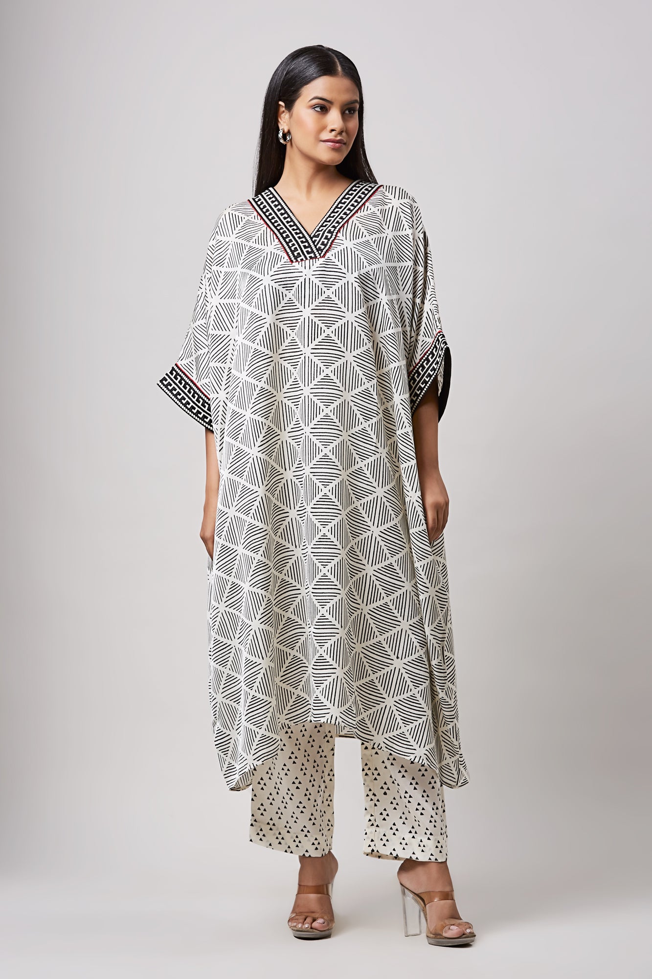 Geometrical Square Kaftan Set