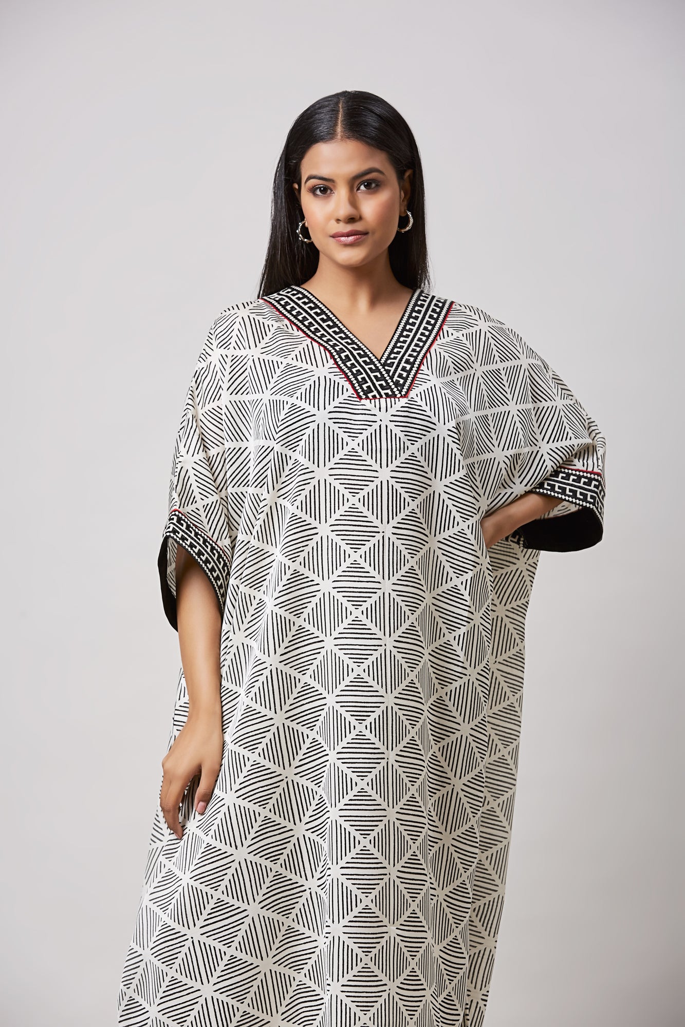 Geometrical Square Kaftan Set