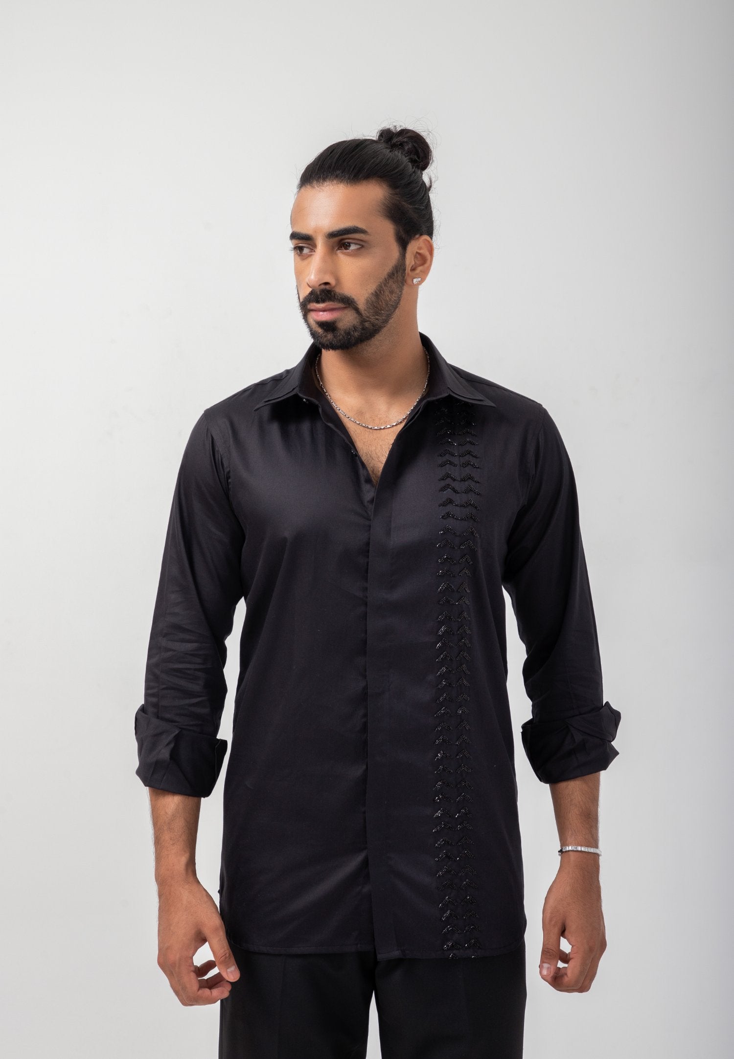 Black Side Abstract Kardana Shirt