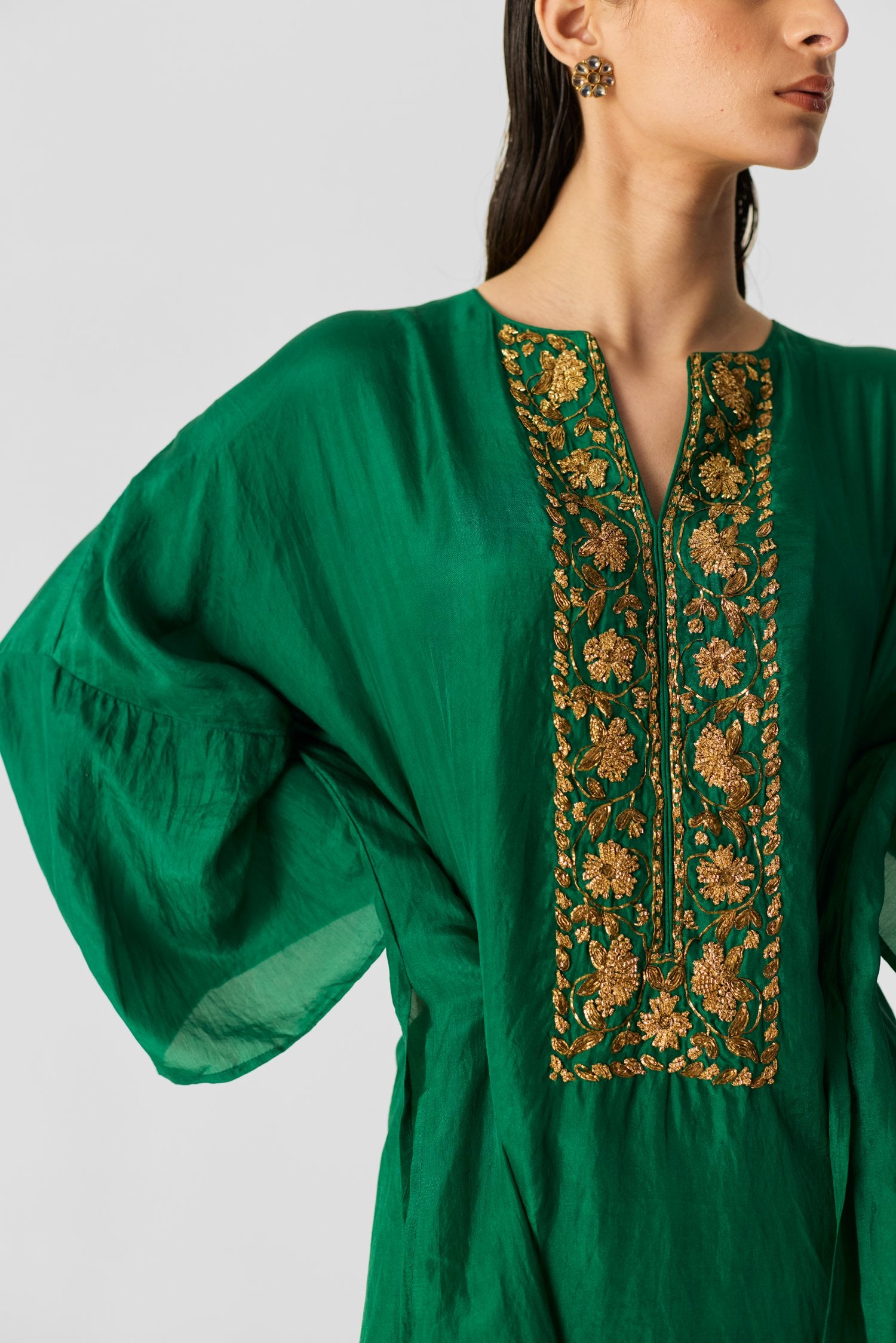 Royal Green Kaftan Set