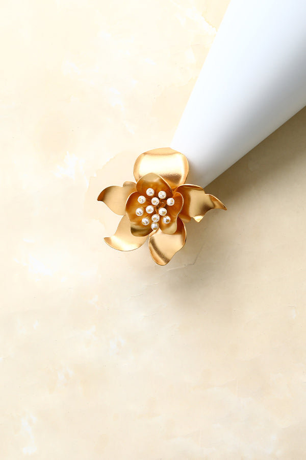 Gold Gardenia Ring