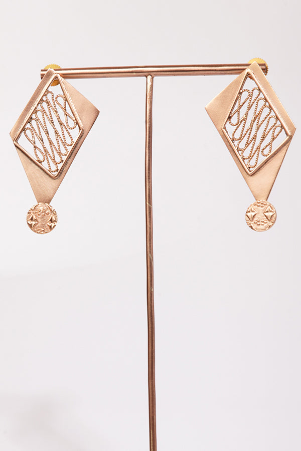 Pyramid Corner Earrings